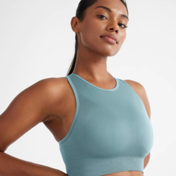 BNWT Good to Go High Neck‎ Seamless Bra in Sea Spray - Picture 4 of 6